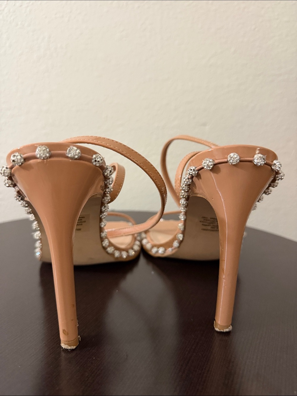 Steve Madden Tan Crystal-Trim Strappy Heels - Picture 3 of 3